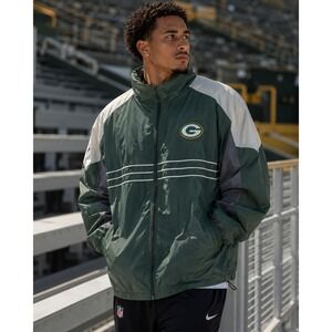 SPECIAL SI GREEN BAY PACKERS MENS WINDBREAKER NYLON JACKET FULL ZIP SZ XL